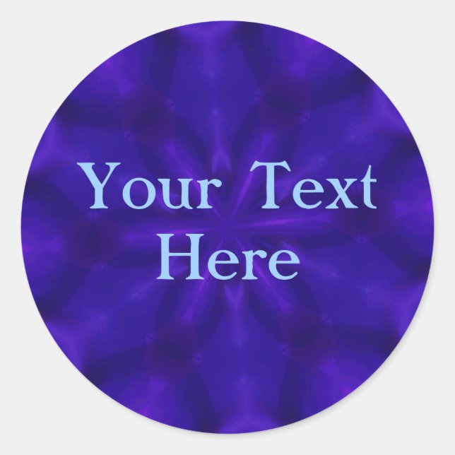 Indigo Stickers Runt Klistermärke (Framsida)