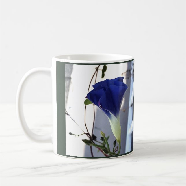 Indigo Swirl Morning Glory Kaffemugg (Vänster)