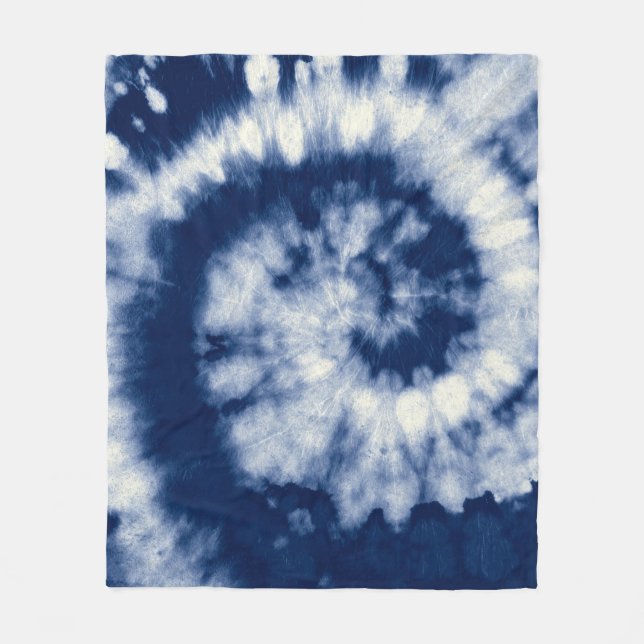 Indigo swirl, slips-dye, bohemian. fleecefilt (Framsidan)