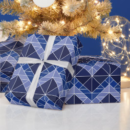 Indigo Tangram Wrapping Papper Presentpapper