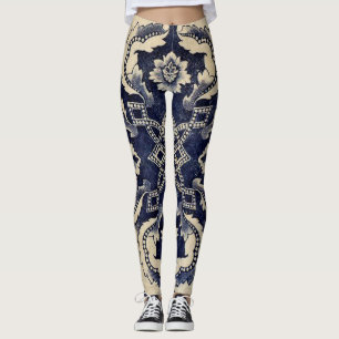 Indigo Tatto Faux Body Art Leggings