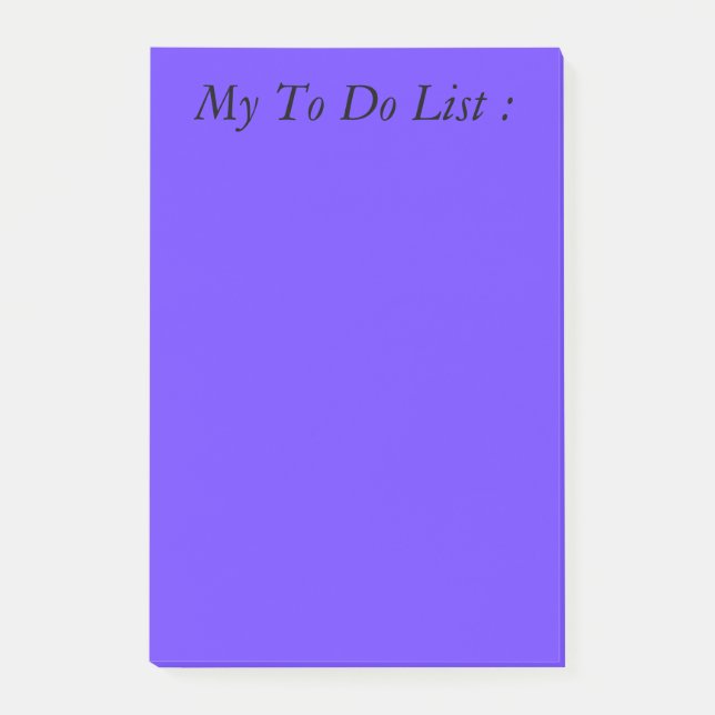 Indigo to Do List Post-it Block (Framsida)