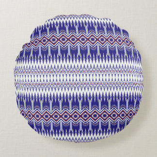 Indigo trasa med bilder av färgämnen som rund kudde