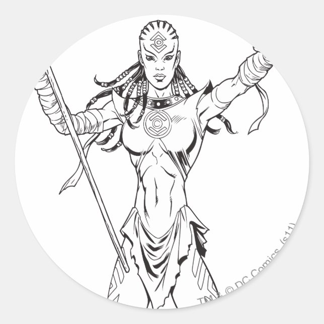 Indigo Tribe 6 Runt Klistermärke (Framsida)