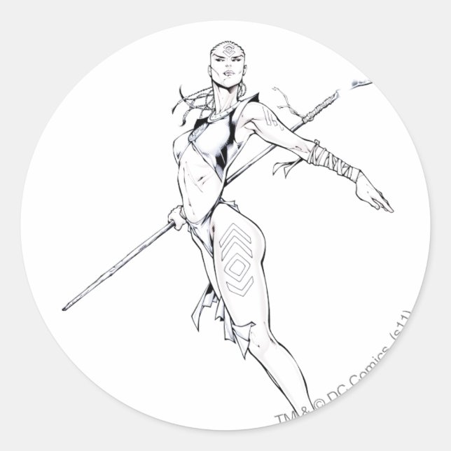 Indigo Tribe 8 Runt Klistermärke (Framsida)