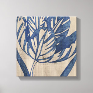 Indigo Tulip Canvastryck