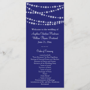 Indigo Twinkle Ljus Bröllopsprogram Program