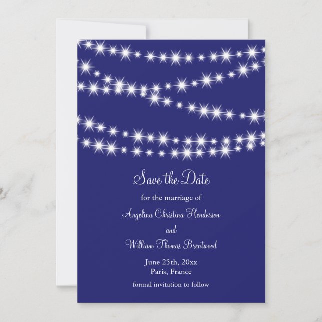 Indigo Twinkle Ljus Spara datum Datumet (Framsida)