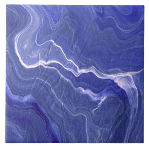 Indigo Violet Agate Marble Abstraction Kakelplatta