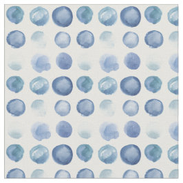 Indigo Watercolor Circles Fabric av Margaret Juul Tyg