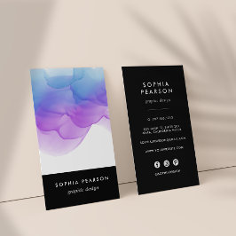 Indigo Watercolor Flot | Lodrät Social Media Visitkort
