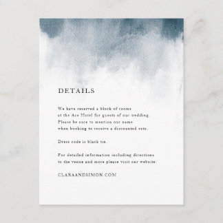 Indigo Watercolor Wash Detaljerade Kort