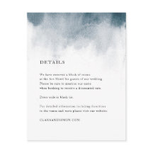 Indigo Watercolor Wash Detaljerade Kort