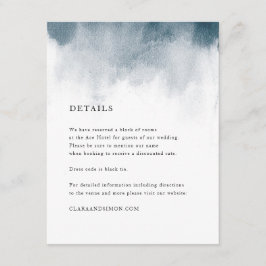 Indigo Watercolor Wash Detaljerade Kort