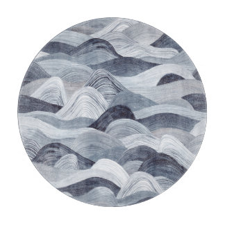 Indigo Watercolor Wave Seamless