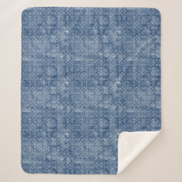 Indigoblå BatikSherpa filt