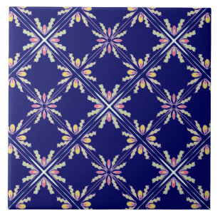 Indigoblå blått för spansk medelhavs- stil kakelplatta