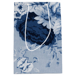 Indigoblå blåttvintage blom- Toile No.4