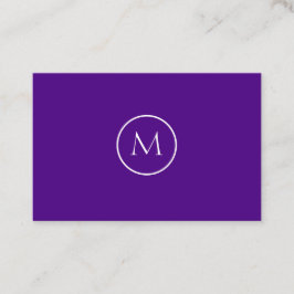 Indigoblå Minimalist Monogrammed elegant Visitkort