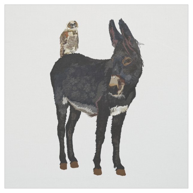 INDIGOBLÅTT ÅSNA- & UGGLAtyg Tyg (Provkarta)