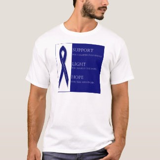 Indigoblått band. - Service som är ljus, hopp. - Tee Shirt