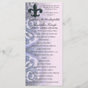 indigoblått/steg "järn den fleur de lis" program