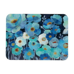 Indigoblåttblommor Magnet