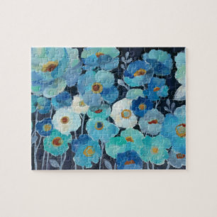 Indigoblåttblommor Pussel