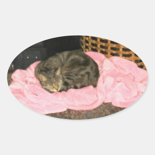 Indigo's Bathrobe Ovalt Klistermärke (Framsida)