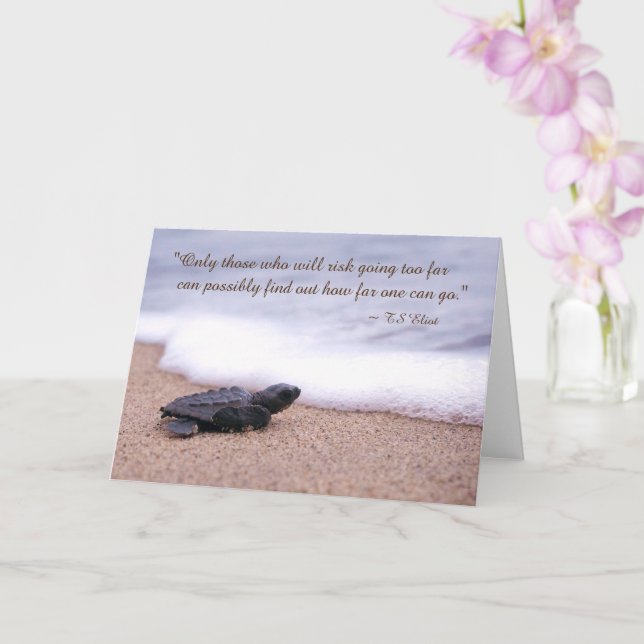 Indikationsoffert Baby Sea Turtle Sand Ocean Kort (Orkide)