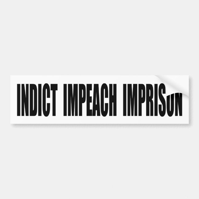 Indikera Impeach-fängelset Bildekal (Framsidan)