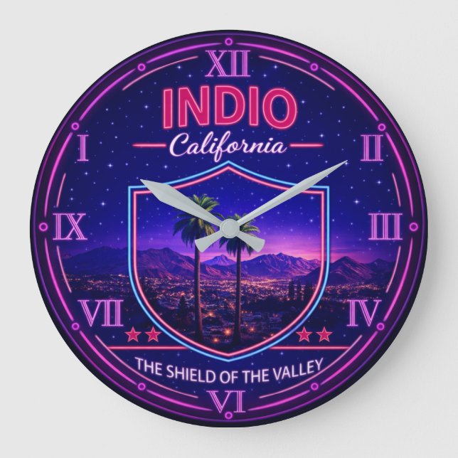 Indio California Desert Oasis  Stor Klocka (Framsida)
