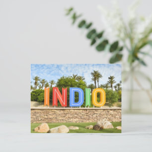 Indio, Kalifornien skylt Vykort