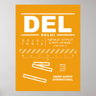 Indira Gandhi Internationell flygplats DEL Poster