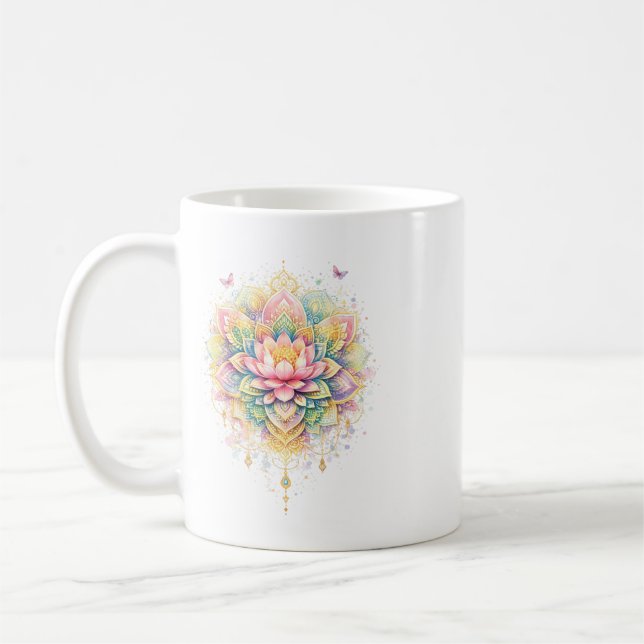 Indischer Frühling - Lotusblüte Kaffemugg (Vänster)