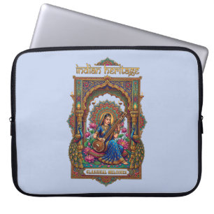 Indisk arv: klassisk musiker Veena-konst Laptop Fodral