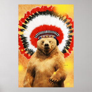 Indisk björn för indian! poster