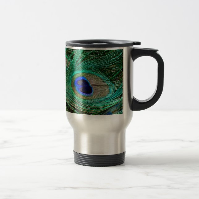 Indisk blå påfågel fjäder pendel mugg (Höger)
