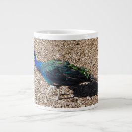 Indisk blå påfågel jätte mugg jumbo mugg