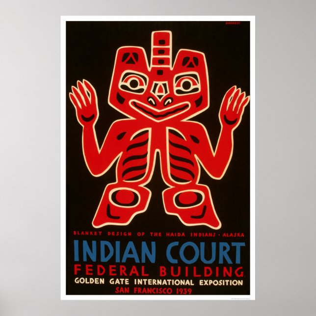 Indisk Blanket SF Expo 1939 WPA Poster (Framsidan)