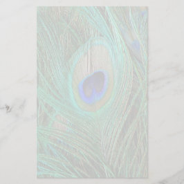 Indisk blåttpåfågelfjäder brevpapper