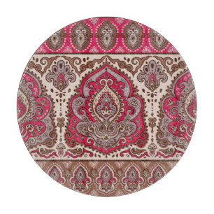 Indisk blommigt paisley, etnisk mandala mönster.