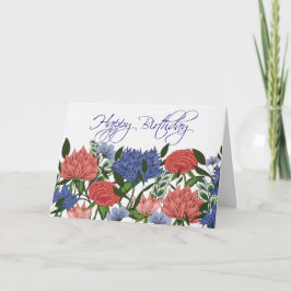 Indisk blomsterfödelsedagskort kort