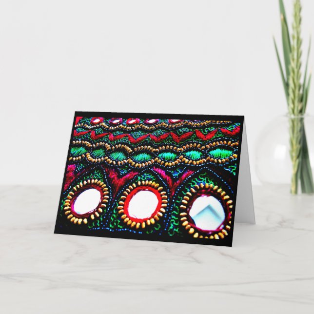 Indisk broderiy kort (Framsida)