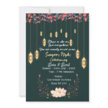 Indisk bröllops Sangeet natt ceremoni inbjudningar