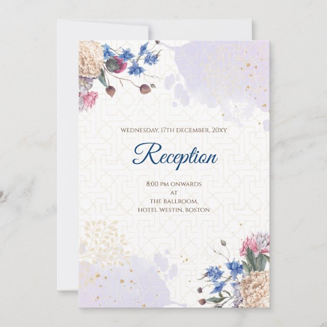 Indisk bröllopsinbjudan Digital hinduiskt bröllop Inbjudningar (Framsida)