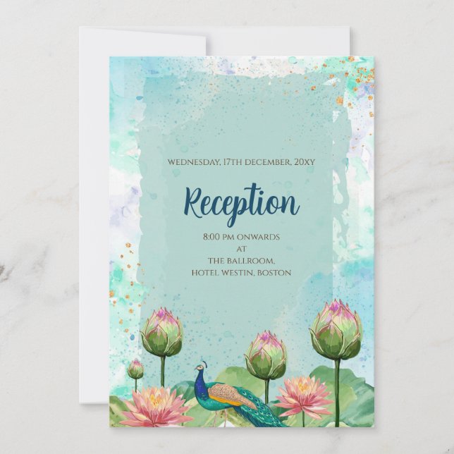 Indisk bröllopsinbjudan Digital hinduiskt bröllop Inbjudningar (Framsida)