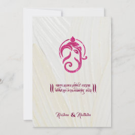 Indisk bröllopsinbjudan Ganesha hinduisk Inbjudningar