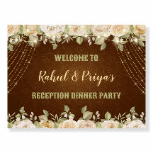 Indisk bröllopsmottagning - Party-skylt