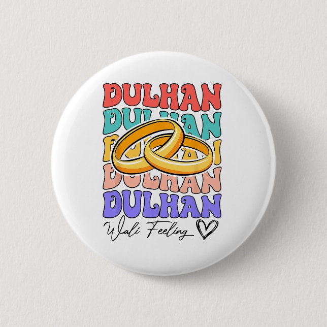 Indisk brud att bli bröllop Desi bröllop Dulhan Wa Knapp (Framsida)